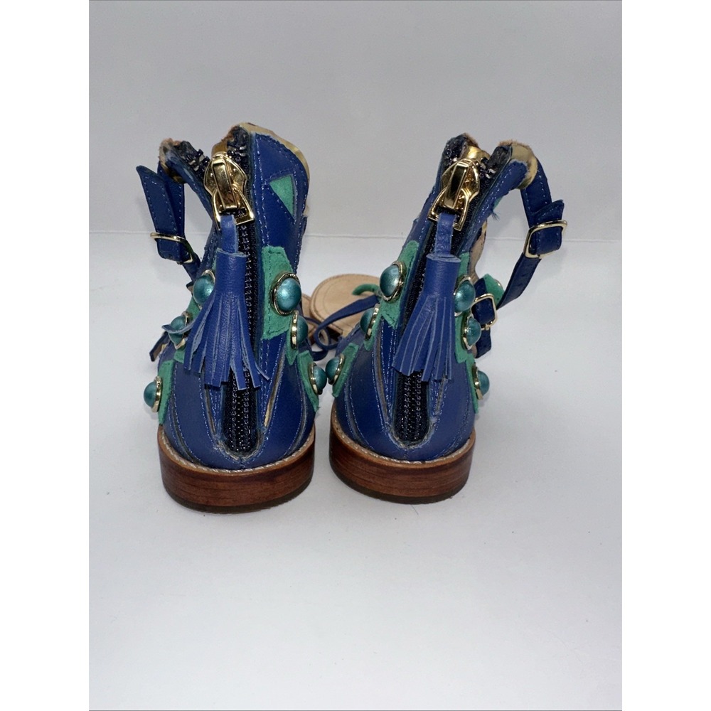 Kate Spade New York Soto Peacock Emerald Nappa Leather Sandals – Women's Size 8 - Picture 4 of 10